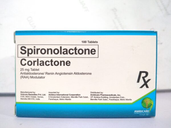 Spironolactone 25mg TABLET CORLACTONE(Ambica)100's 250/C V/E
