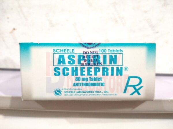 Aspirin 80mg TABLET SCHEEPRIN (Scheele) 100's