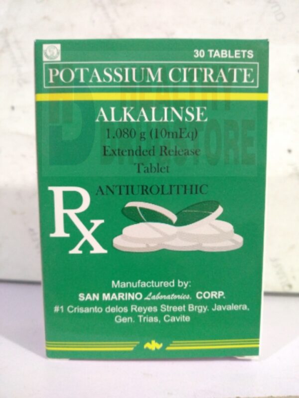 Potassium Citrate 1,080 mg ALKALINSE 30's (SANMARINO)