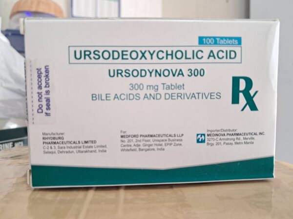 Ursodeoxycholic Acid Ursodynova 300 mg 100 pcsmg 100 pcs