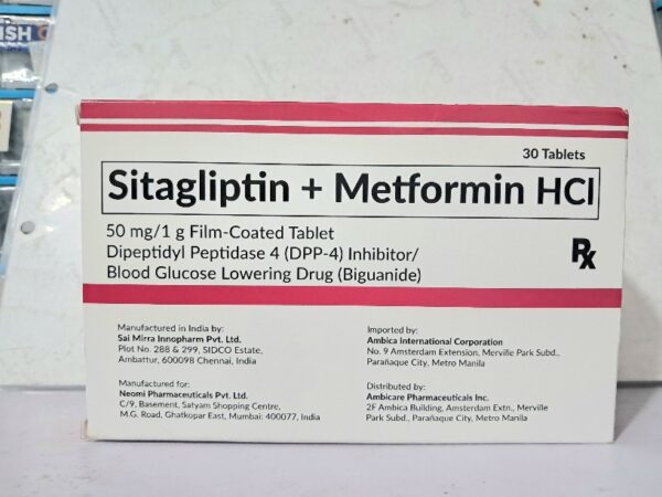 Sitagliptin + Metformin HCI 50 mg / 1g 30 pcs